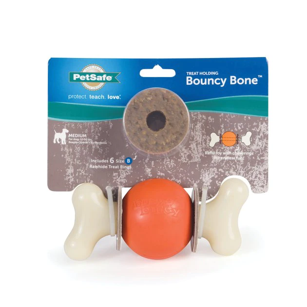 Busy Buddy Bouncy Bone Treat Dispenser Tough Dog Chew Toy 1 Busy Buddy Bouncy Bone Treat Dispenser Tough Dog Chew Toy