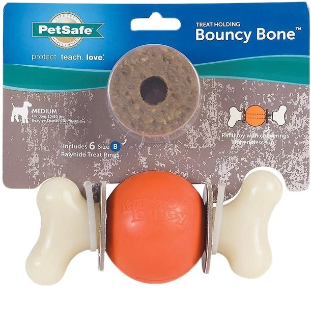 Busy Buddy Bouncy Bone Treat Dispenser Tough Dog Chew Toy 3 Busy Buddy Bouncy Bone Treat Dispenser Tough Dog Chew Toy - Image 3