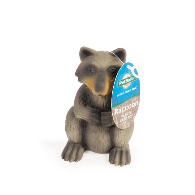 PetSafe Sportsmen Latex Meeze Raccoon Squeaky Dog Toy 4 PetSafe Sportsmen Latex Meeze Raccoon Squeaky Dog Toy - Image 4
