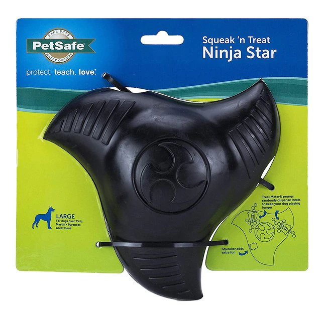 PetSafe Squeak 'n Treat Ninja Star Tough Dog Chew Toy 3 PetSafe Squeak 'n Treat Ninja Star Tough Dog Chew Toy - Image 3