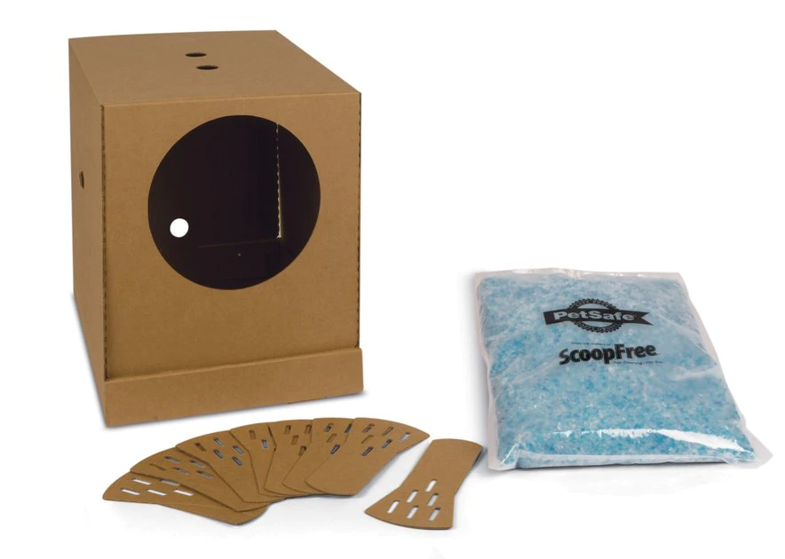 PetSafe Disposable Collapsible Litter Box with ScoopFree Crystal Litter 2 PetSafe Disposable Collapsible Litter Box with ScoopFree Crystal Litter - Image 2