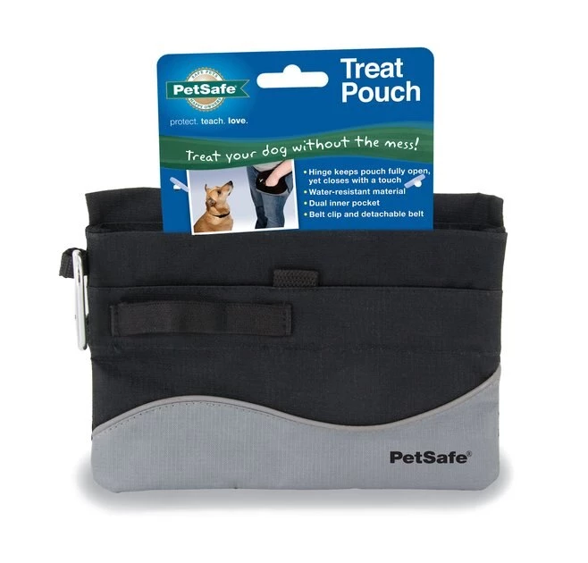 PetSafe||Puppy Chow PetSafe Mini Treat Pouch, Black & Puppy Chow Healthy Start Salmon Flavor Training Dog Treats 2 PetSafe||Puppy Chow PetSafe Mini Treat Pouch, Black & Puppy Chow Healthy Start Salmon Flavor Training Dog Treats - Image 2