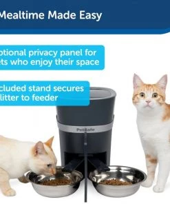 PetSafe Two-Pet Dog & Cat Meal Splitter & Bowl, Navy -PetSafe Store 294781 PT4. SY630 V1621030640