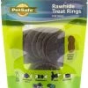 Busy Buddy Natural Rawhide Peanut Butter Rings Dog Treats