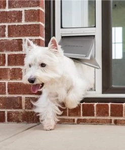 PetSafe Extreme Weather Sliding Glass Cat & Dog Door, White