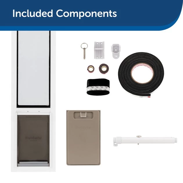 PetSafe Extreme Weather Sliding Glass Cat & Dog Door, White 7 PetSafe Extreme Weather Sliding Glass Cat & Dog Door, White - Image 7