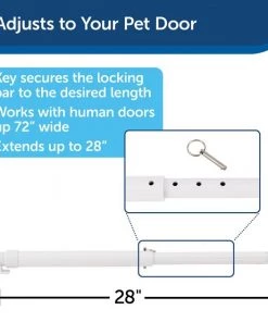 PetSafe Sliding Glass Dog & Cat Door Security Bar, One Size, White -PetSafe Store 370784 PT3. SY630 V1645807595
