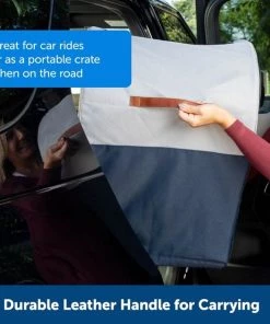 PetSafe Happy Ride Collapsible Cat & Dog Travel Crate, Gray & Blue 10 PetSafe Happy Ride Collapsible Cat & Dog Travel Crate, Gray & Blue -PetSafe Store 372330 PT4. SY630 V1648162594