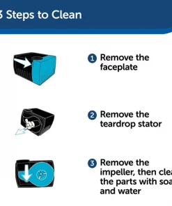 PetSafe Drinkwell Fountain Replacement Pump w/ Grommet Dog Fountain Pump, Black & Teal -PetSafe Store 531406 PT3. SY630 V1651000586