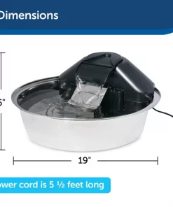 Drinkwell Zen Stainless Steel Dog & Cat Fountain -PetSafe Store 63132 PT5. SY630 V1590605463