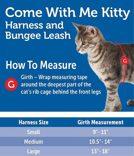PetSafe Come With Me Kitty Nylon Cat Harness & Bungee Leash 7 PetSafe Come With Me Kitty Nylon Cat Harness & Bungee Leash - Image 7